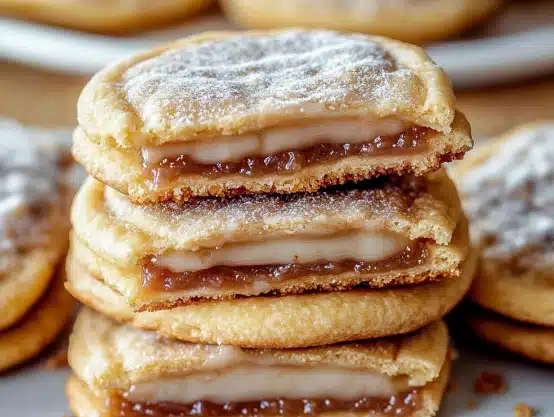 These Brown Sugar Pop-Tart Cookies are soft, chewy, and filled with warm cinnamon flavor! Easy to make and perfect for dessert!