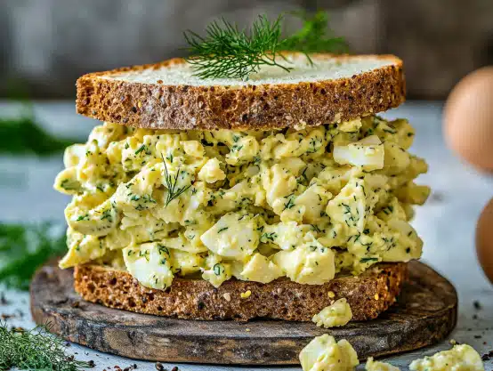 Fresh and flavorful egg salad with dill – perfect for sandwiches, picnics, and quick meals. Ready in minutes!