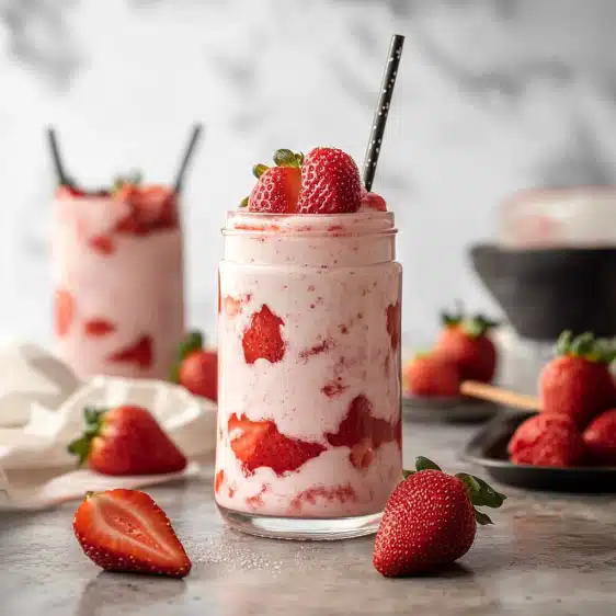 Learn how to make Vegan Korean Strawberry Milk with real strawberries and plant-based milk. Fresh, fruity & easy!