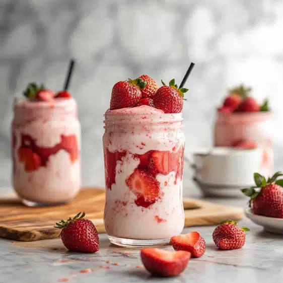 Learn how to make Vegan Korean Strawberry Milk with real strawberries and plant-based milk. Fresh, fruity & easy!