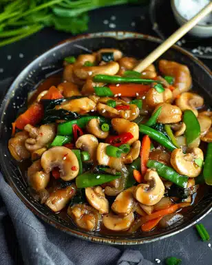 Try this easy Moo Goo Gai Pan recipe with tender chicken and crisp vegetables in a light, savory sauce.