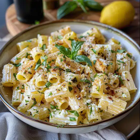 This Lemon Ricotta Pasta is light, creamy, and full of zesty flavor. A simple, 20-minute pasta recipe that&rsquo;s perfect for any night!