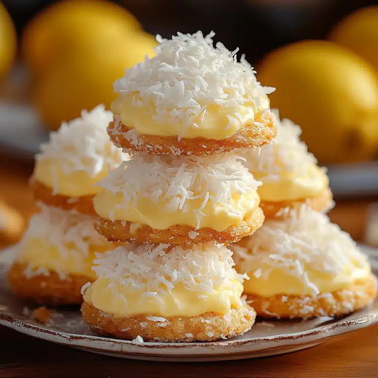 These creamy Lemon Coconut Cheesecake Cookies are soft, zesty, and easy to bake&mdash;perfect for spring and summer.