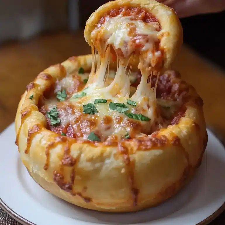 Try these easy, cheesy Pizza Pot Pies filled with sausage, pepperoni, and gooey mozzarella—comfort food in a ramekin!