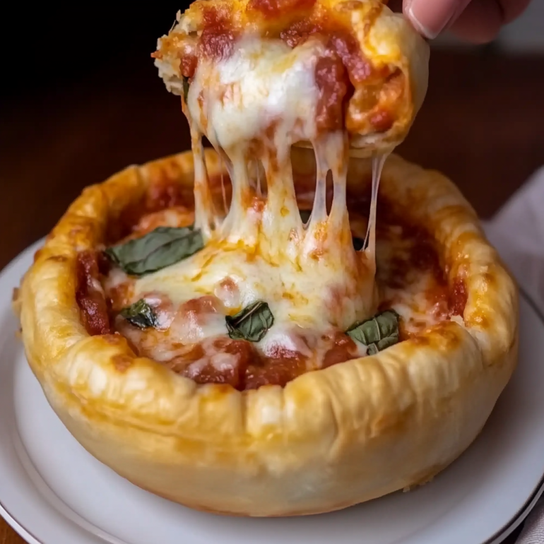 Try these easy, cheesy Pizza Pot Pies filled with sausage, pepperoni, and gooey mozzarella—comfort food in a ramekin!