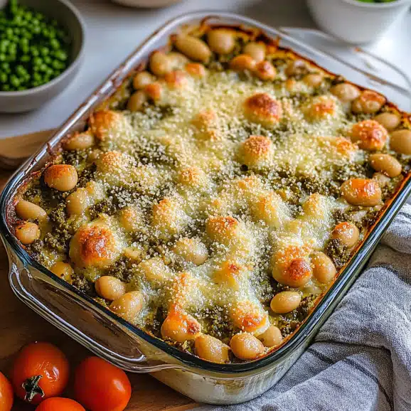 White Bean and Pesto Bake