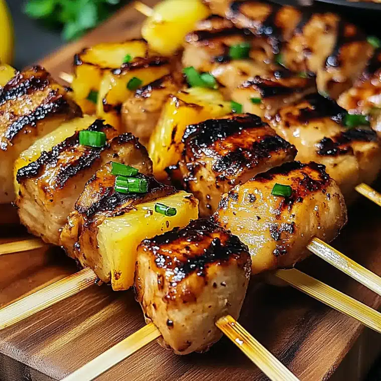 Grilled Chicken Pineapple Skewers
