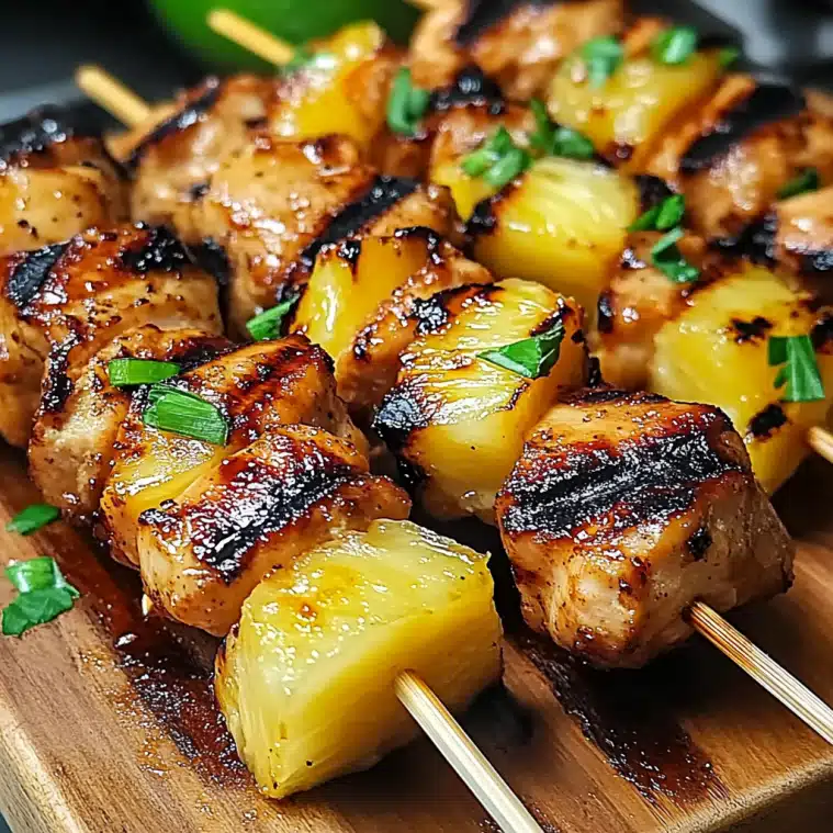 Grilled Chicken Pineapple Skewers