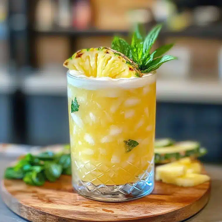 Pineapple Coconut Mojito Mocktail