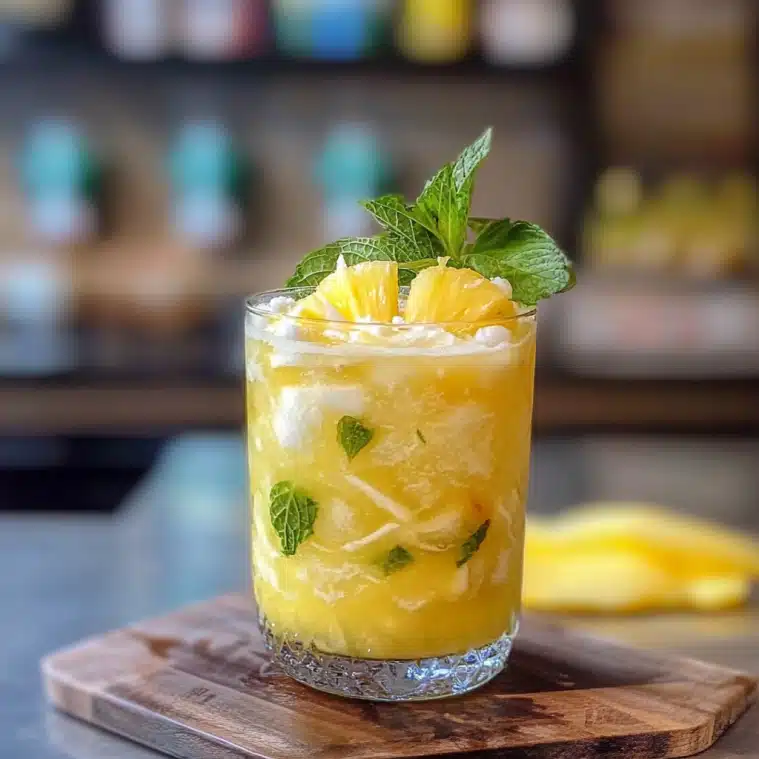 Pineapple Coconut Mojito Mocktail