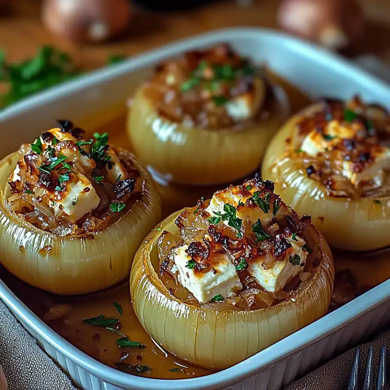 Greek Stuffed Onions