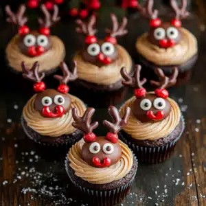 Easy Reindeer Cupcakes
