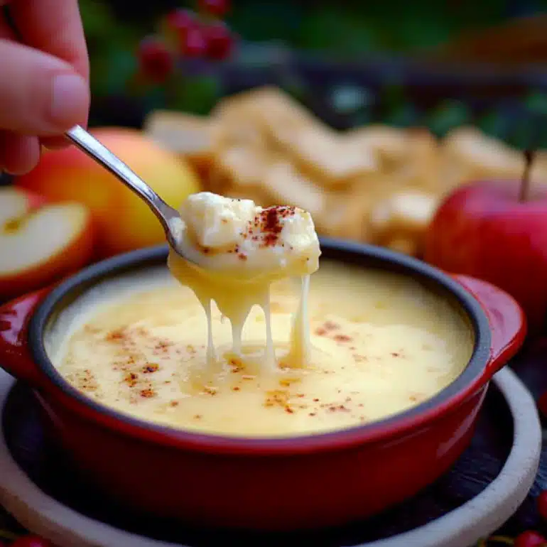 Apple Cider Cheese Fondue