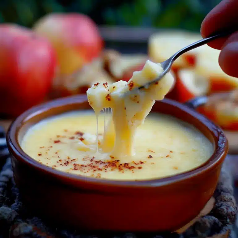 Apple Cider Cheese Fondue