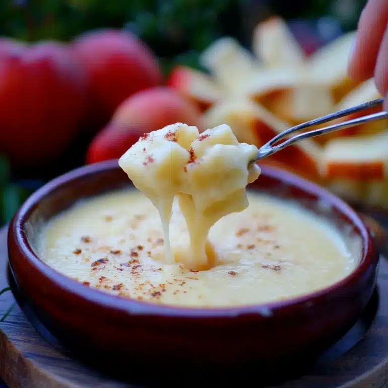 Apple Cider Cheese Fondue