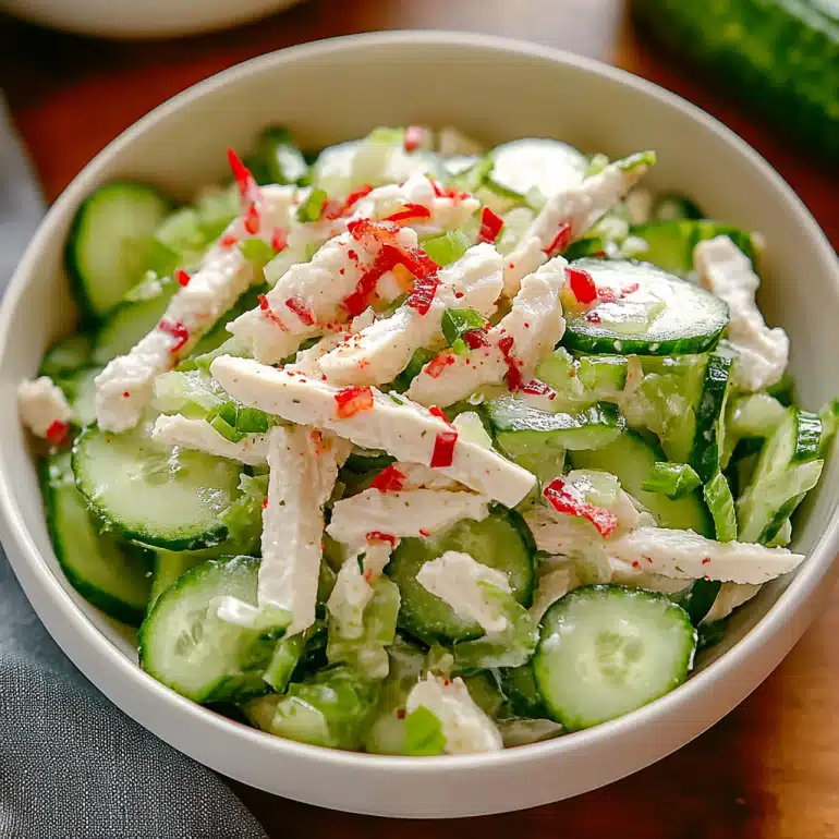Cucumber Salad with Crab Meat Delight