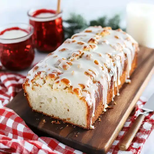 Christmas eggnog bread