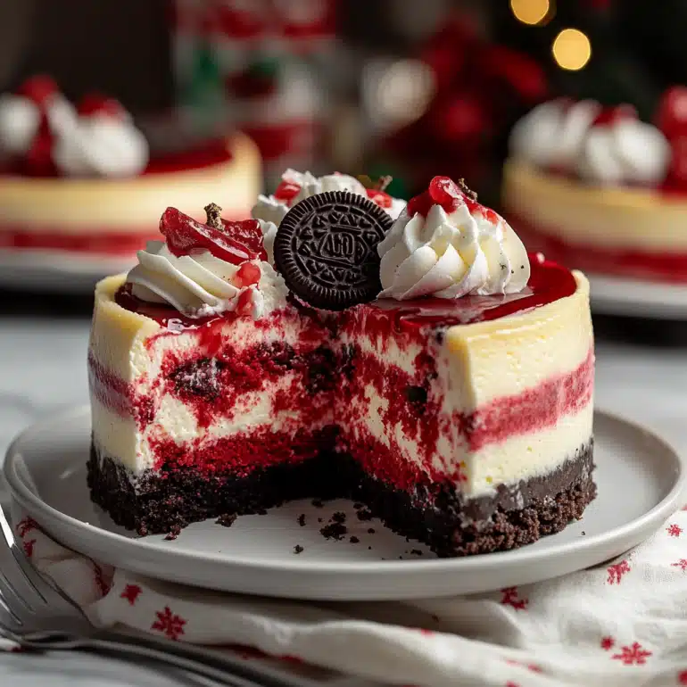 Christmas Red Velvet Cheesecake