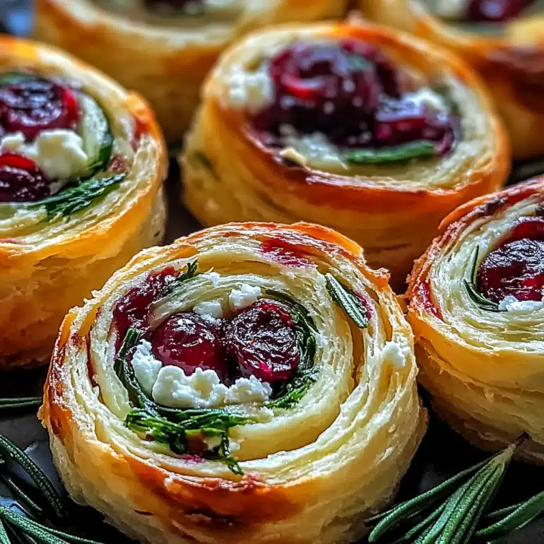 Cranberry Feta Pinwheels with Cream Cheese