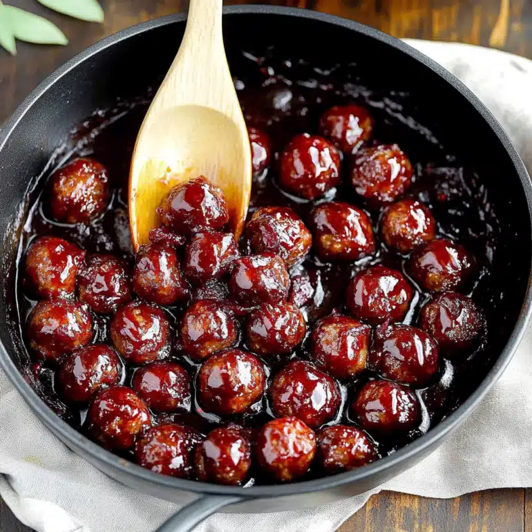 Spicy Cranberry Barbecue Meatballs