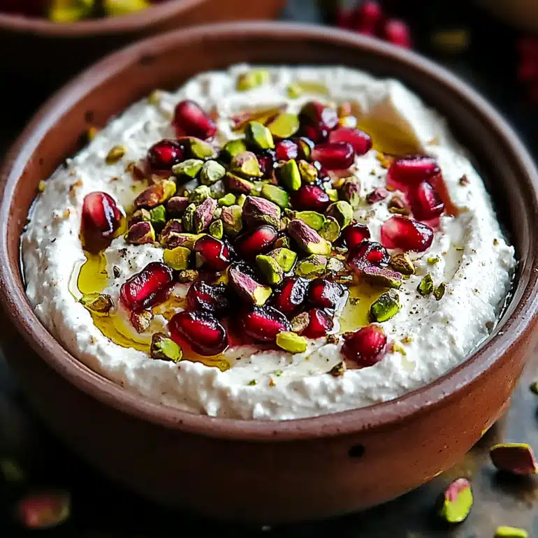 Pomegranate Pistachio Whipped Feta Dip Recipe