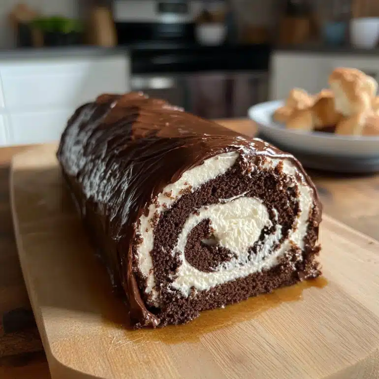 German Chocolate Cake Roll