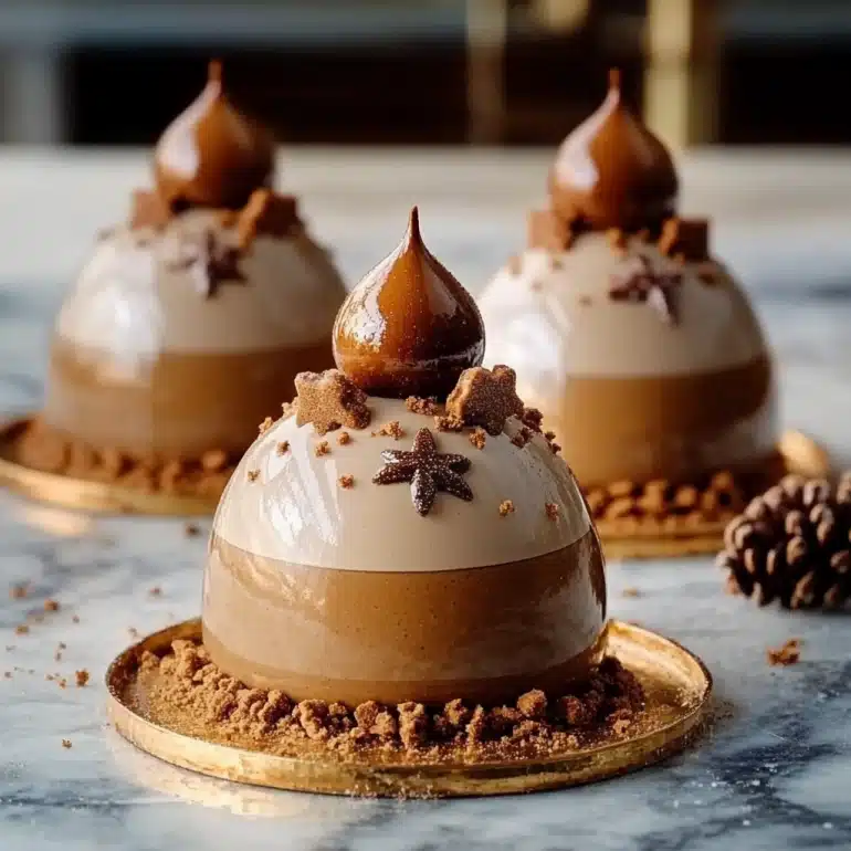 Gingerbread Latte Mousse Domes