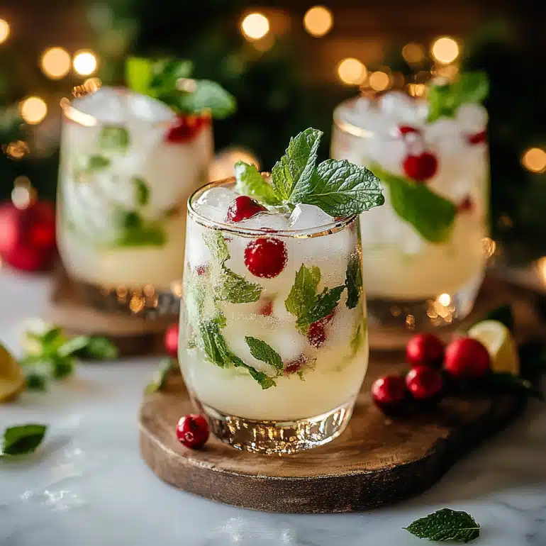Non-Alcoholic White Christmas Mojito