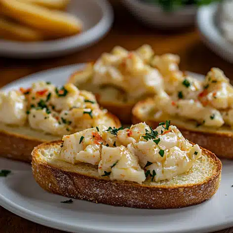Garlic Butter Crab Toasts