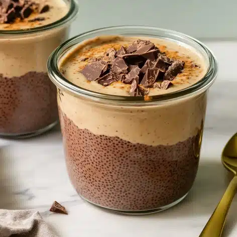 High Protein Chocolate Peanut Butter Chia Seed Pudding