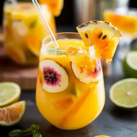 Refreshing Tropical White Wine Sangria