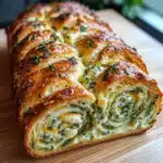 Swirled Garlic Herb and Cheese Bread