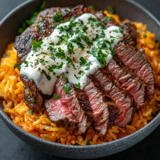 Steak Queso Rice