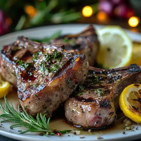 Grilled Lamb Chops with Rosemary Garlic Marinade