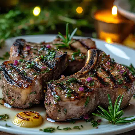 Grilled Lamb Chops with Rosemary Garlic Marinade