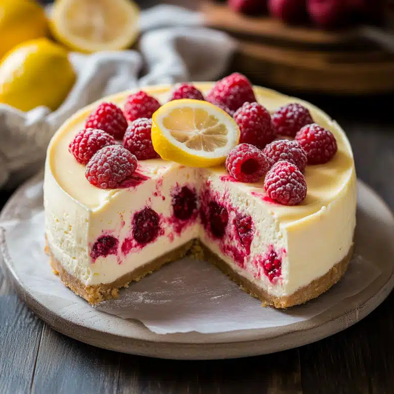 Lemon Raspberry Cheesecake