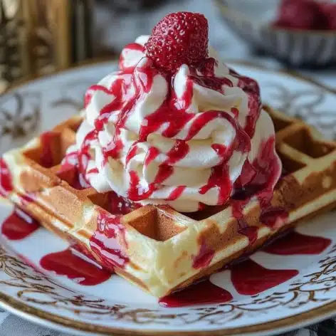 Red Velvet Marble Waffles