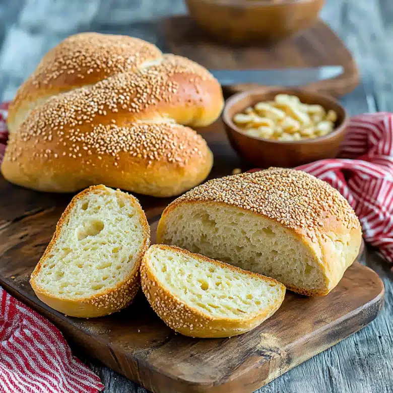 Semolina Bread with Sesame Seeds