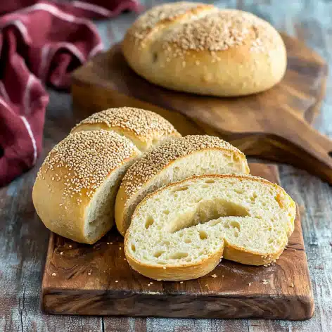 Semolina Bread with Sesame Seeds
