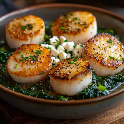 Crispy Gnocchi with Spinach and Feta