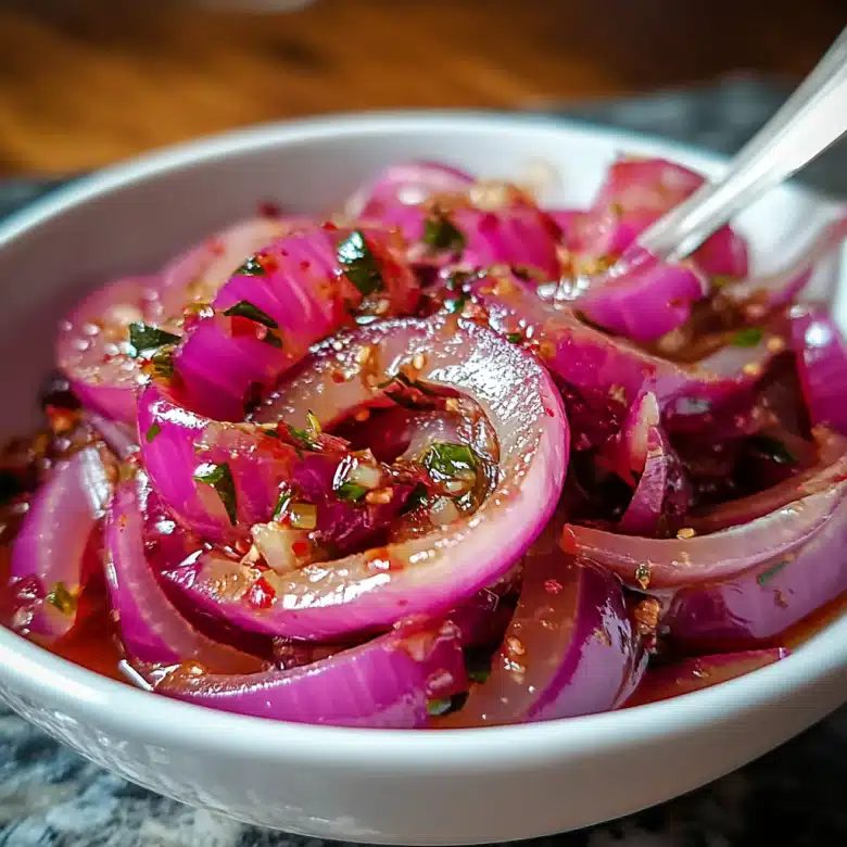 Hot Honey Pickled Red Onions