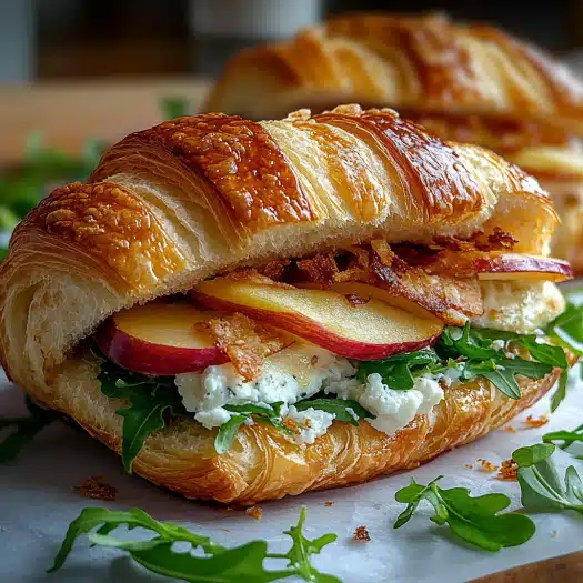 Apple Goat Cheese Croissant Sandwich