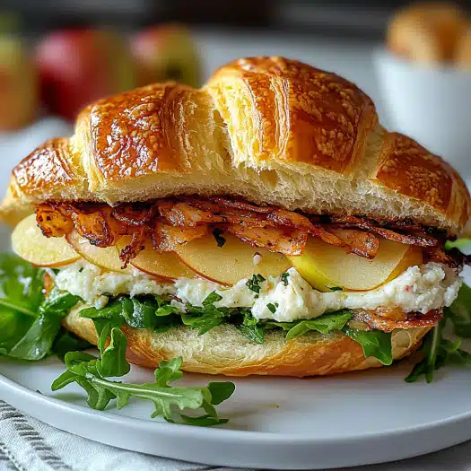 Apple Goat Cheese Croissant Sandwich