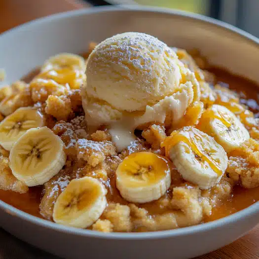 Bananas Foster Cobbler