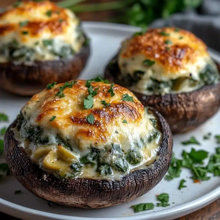 Air Fryer Stuffed Portobello Mushrooms