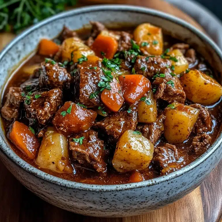slow cooker beef Manhattan