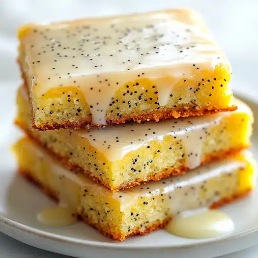 Glazed Lemon Poppy Seed Bars