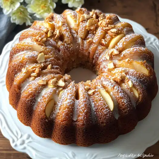 Irish Whiskey Apple Cake
