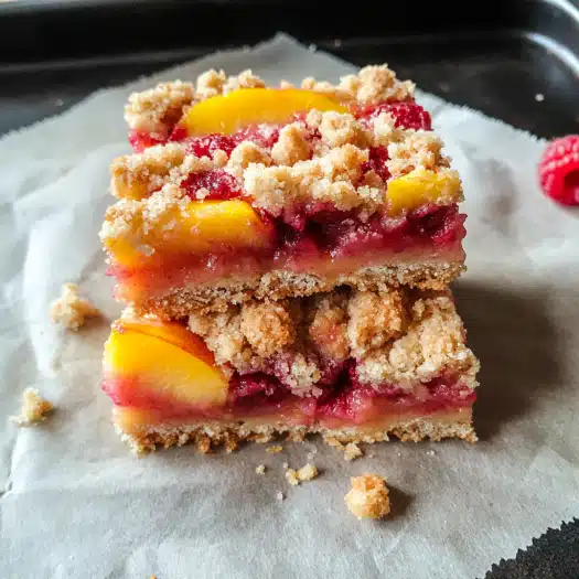 Peach Raspberry Crumb Bars