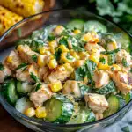 Street Corn Creamy Cucumber Chicken Salad
